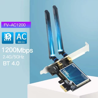 Placa Adaptador wifi PciE dualband 2.4ghz/5ghz 1200mbps + bluetooth 4.0