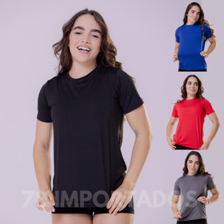 blusa academia feminina camisa termica manga curta dry fit