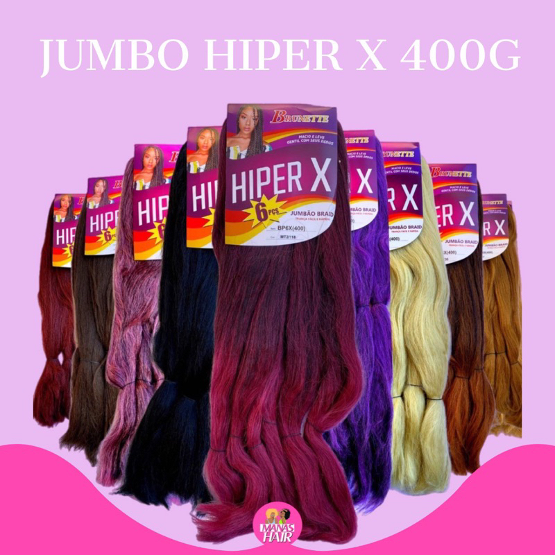 Jumbão Hiper X Kanecalon para Tranças Box Braids 400g