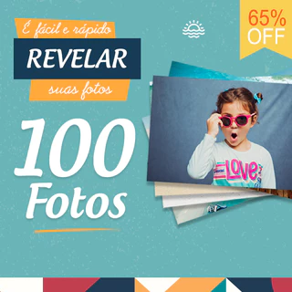 Impressão/Revelação de 100 Fotos 10x15cm