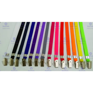 50 CORDÕES CRACHÁS SIMPLES 12MM X 85CM COM CLIPS JACARÉS - FABRICANTE