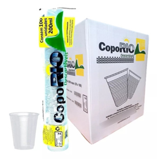 Copo Plástico Descartável Transparente 200ml Caixa Com 1000