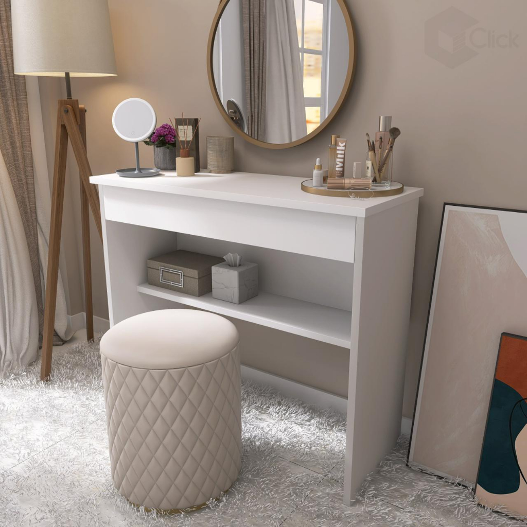 Mesa Escrivaninha Para Maquiagem Estilo Industrial Multiuso