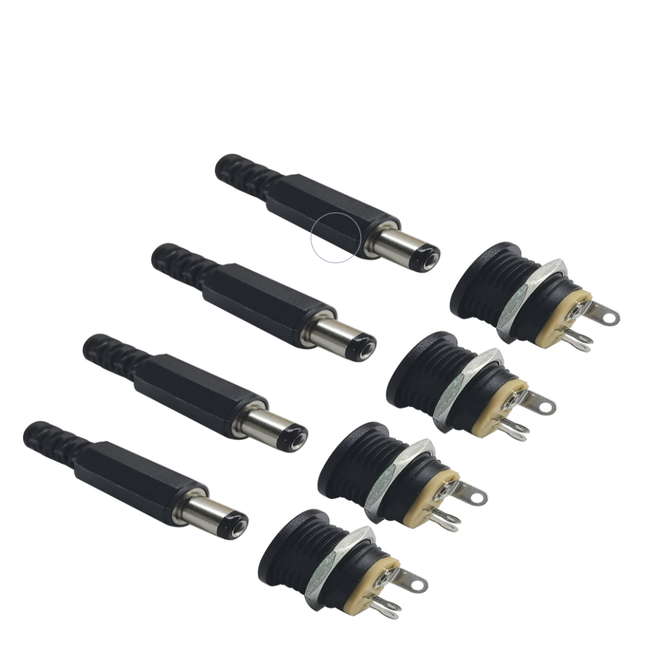 Conector Modelo Jack P4 Macho e Fêmea - Plug De Energia P/ Fonte De ...