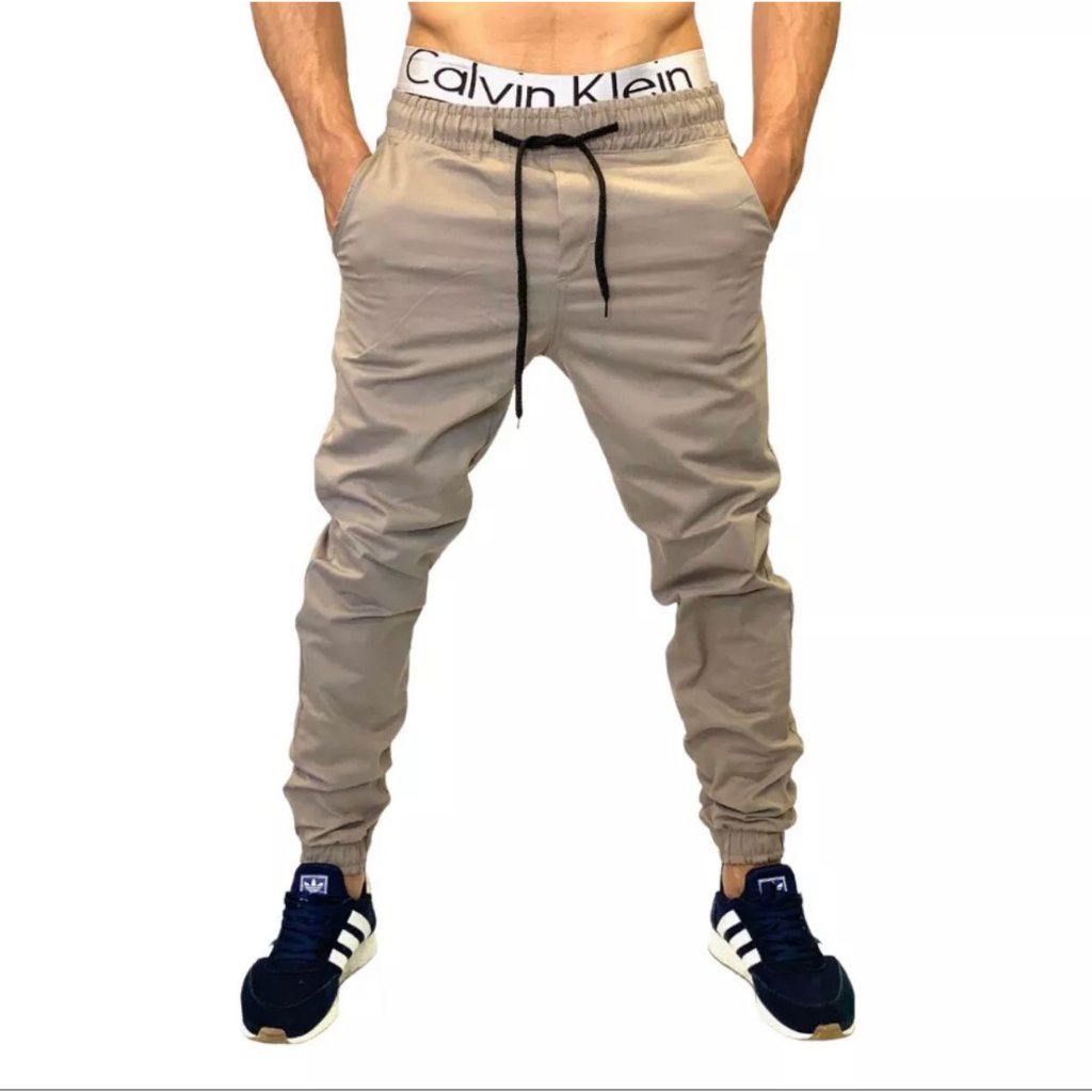 Calça jogger 2024 masculina caqui