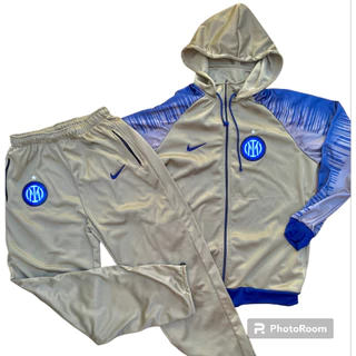 2023/2024 bege Blusa De Futebol Jaqueta Masculina Com Manga Comprida Para Treino INTER DE MILÃO