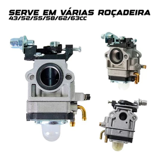 Carburador Roçadeira 43/63/52cc P/ Toyama Vulcan Garthen Fortg