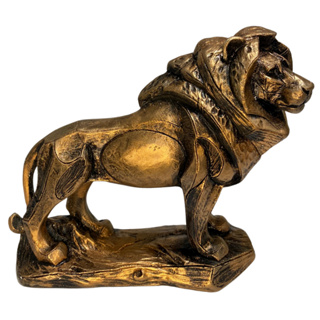 O King Of Grassland Animal Leão Estátua, Vintage Brass Figurines,  Miniaturas, Desktop Ornamento, Decorações Home, Artesanato