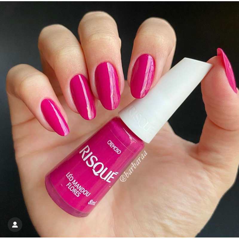 Esmalte Risqué Léo mandou flores , cremoso rosas Hipoalergênico 8ml ...