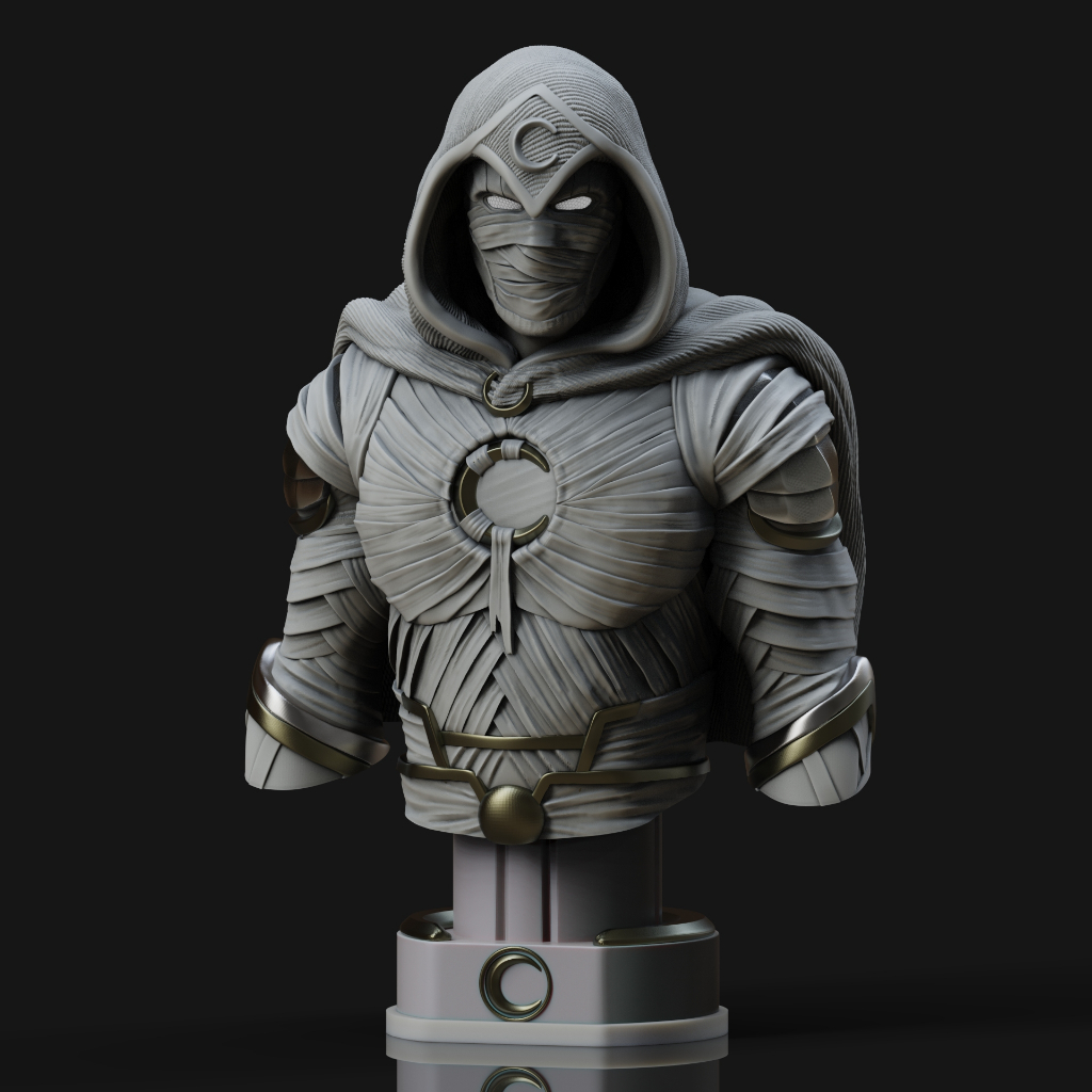 Busto Cavaleiro da Lua 3D Personalizado Moon Knight