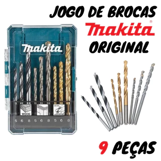 Jogo de Broca 9 Peças (5/6/8mm) Madeira / Metal / Concreto D-71962 - Makita