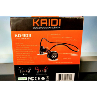 FONE DE OUVIDO INTRA-AURICULAR BLUETOOTH WIRELESS SPORT KD-903 KAIDI ...