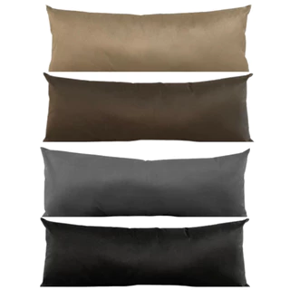 Almofada Baguete Rim Suede Veludo Para Sofá Retrátil Cama Poltrona Travesseiro Xuxão Cabeceira 80x20