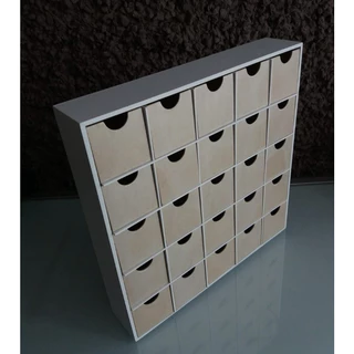 QUADRO COM 25 GAVETAS 6MM