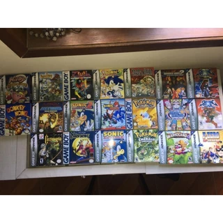 9 caixas repro com berço para game boy gbc gba