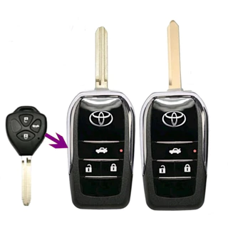 Chave Adaptação Para Toyota Corolla 3 Botões Modelo Novo
