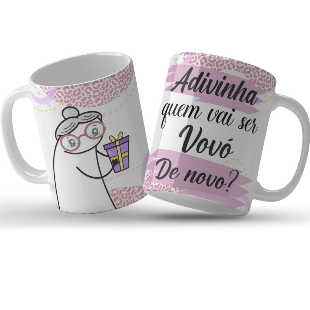 Caneca Personalizada De Vovó- Adivinha Quem Vai ser Vovó De Novo