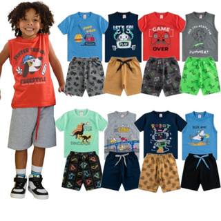 Kit 6 Peças Premium Roupa Infantil Menino Verão Masculino