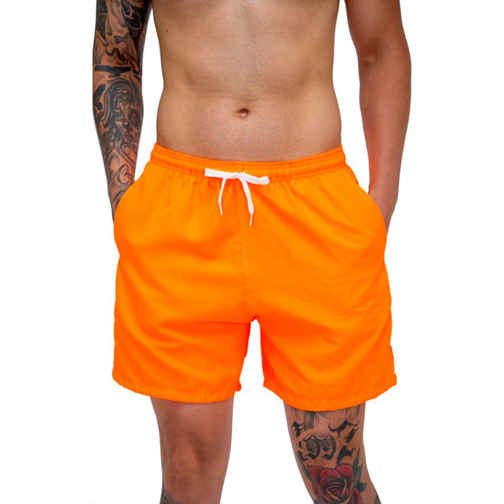 Short Masculino Mauricinho Neon Tactel Moda Praia Neymar Bermuda Verão