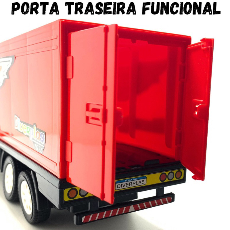 Caminhão Truck Baú Coca Cola Madeira E Plastico Brinquedo 26x70cm