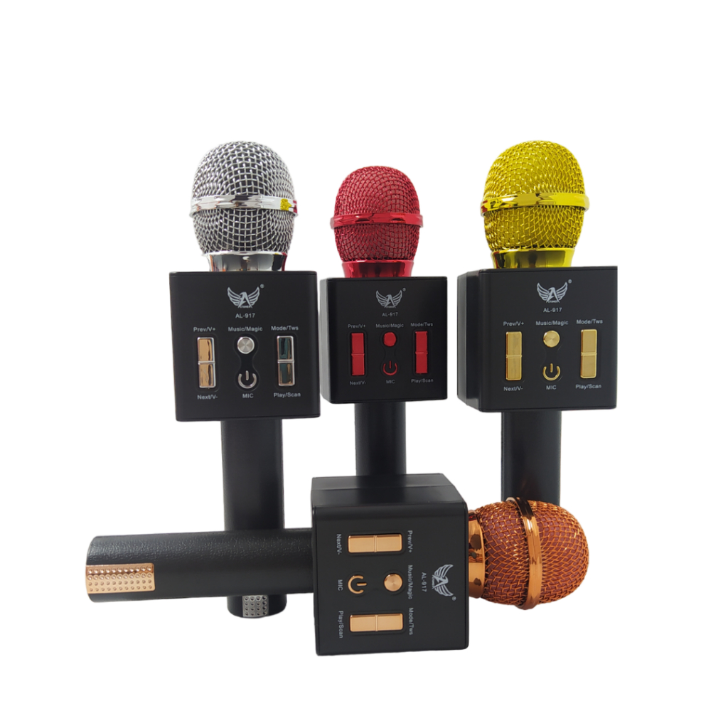 Microfone Bluetooth Sem Fio r Karaoke Reporter Cores Com