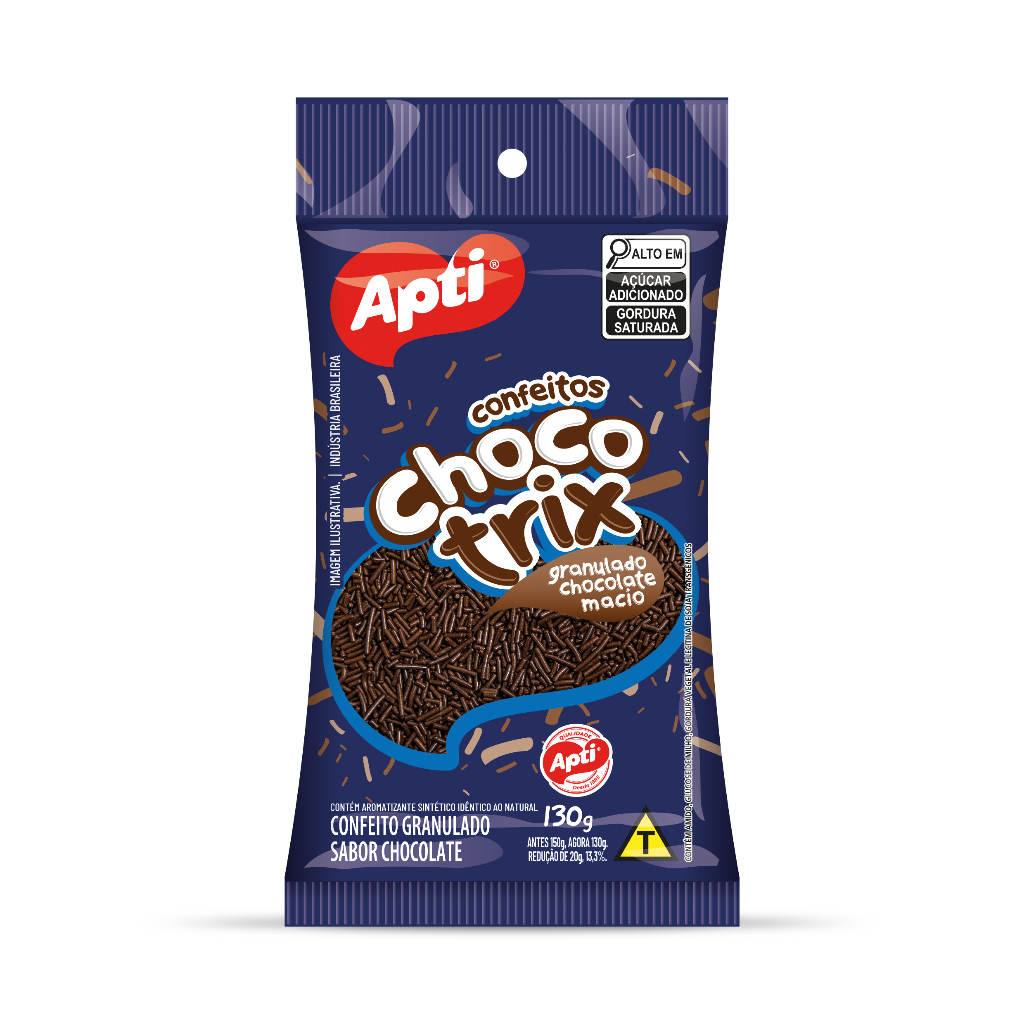 KIT COM 6 CONFEITOS GRANULADO CHOCO TRIX 130g APTI | Shopee Brasil