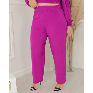 Calça Pantalona Feminina Cintura Alta Plus Size Tendencia | Atacado | O Mais Vendido