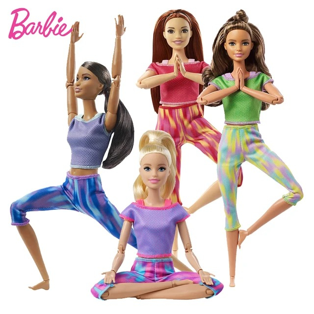 Boneca Barbie Made To Move Aula De Yoga Loira Mattel Ftg80