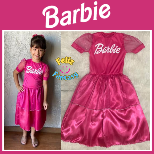 Fantasia Roupa Luxo Barbie Festa Tam 2-10 Acessório Gratis (6)