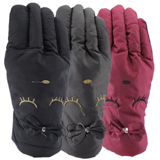 Luvas femininas Luvas de inverno sorriso simples menina