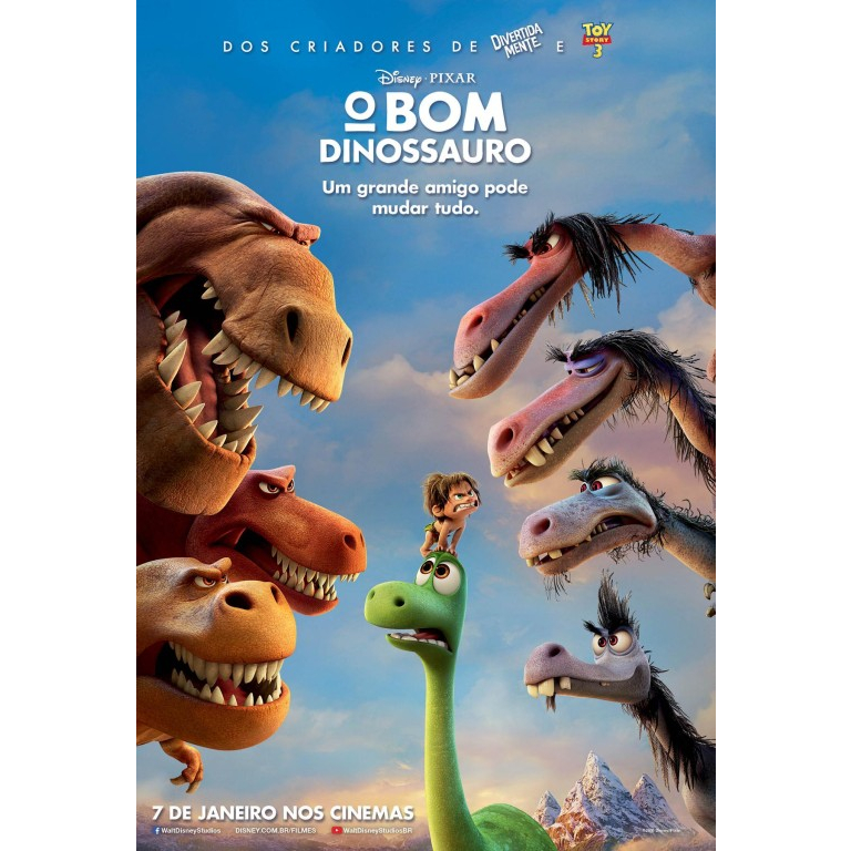Quadro O Bom Dinossauro Dino Caverna Cartoon Cinema