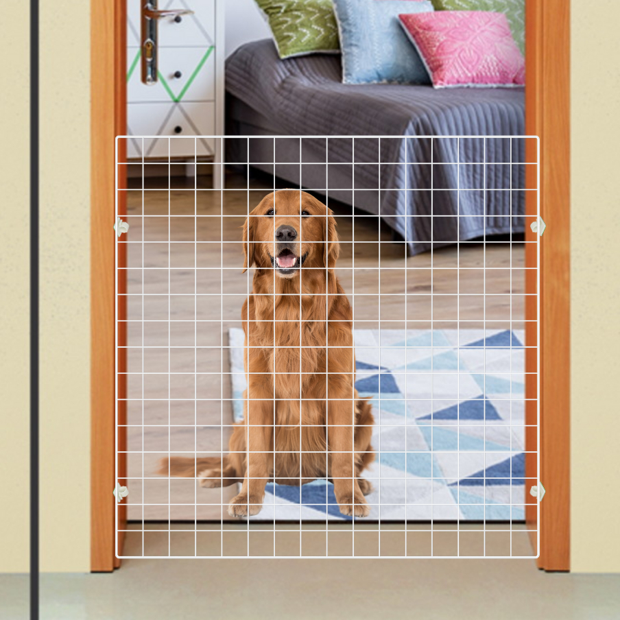 Tela Pet Portão Grade De Cachorro Cercado Cercado Limitador De Passagem 80x80Cm