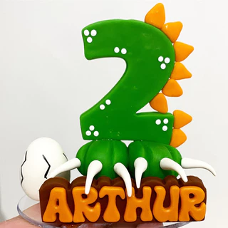 Decoração Festa / Vela Aniversário Biscuit / Topo de Bolo / Dinossauro / Dino / Jurassic Park