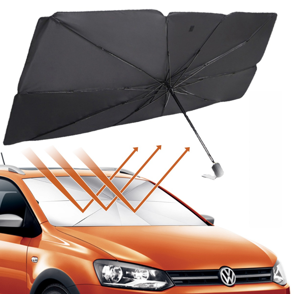 Quebra Sol Guarda-chuva Painel Carro Protetor Solar Uv Retrátil Para ...