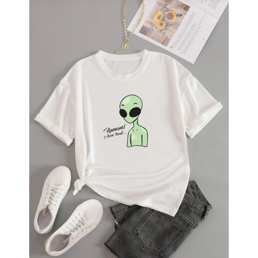 Camisa Camiseta Longline Alien Alienígena Tumbler Neon Desenho Blusa