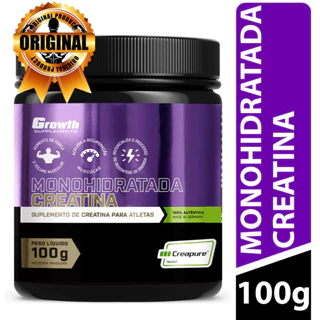 Creatina Growth Creapure® Monohidratada 100g Suplemento Original