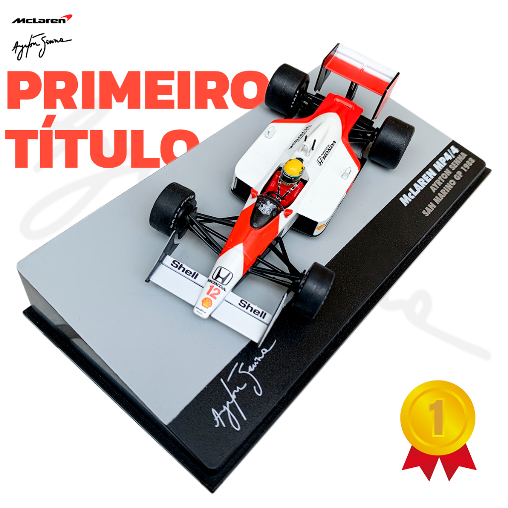 Miniatura Carro Mclaren Mp4/4 Ayrton Senna Ed 1 - Lendas Brasileiras