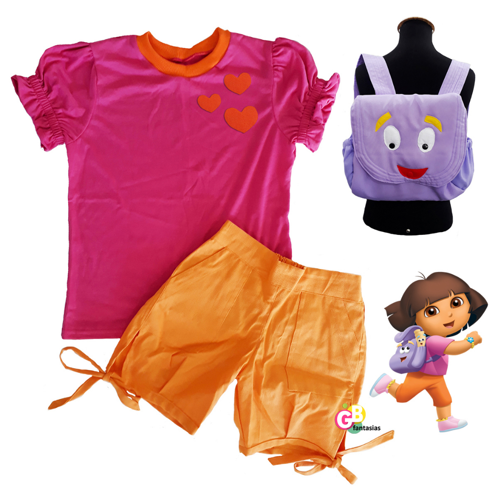 FANTASIA DORA AVENTUREIRA INFANTIL/JUVENIL (1 a 14 ANOS) | Shopee Brasil
