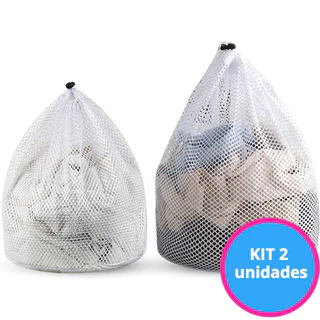 KIT Saco Organizador Roupa Suja Dobrável Multiuso - Laundry Bag