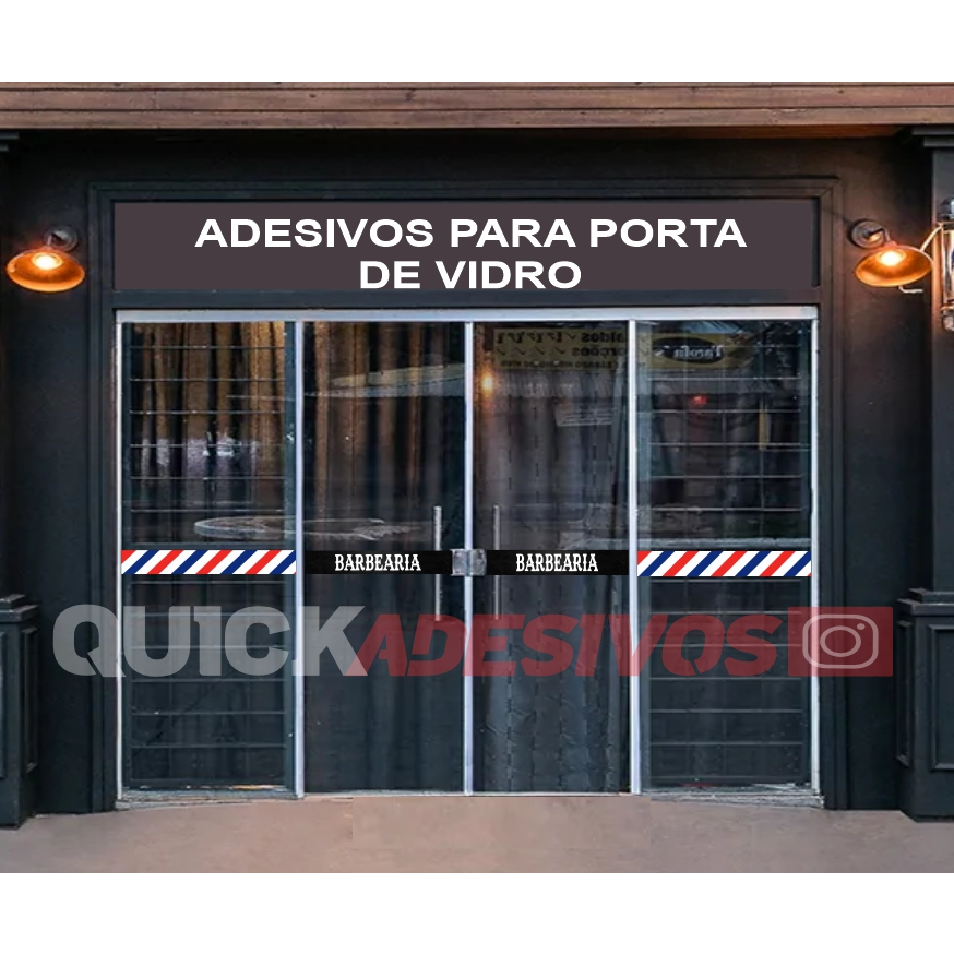 Adesivo para barbearia porta de vidro | Shopee Brasil