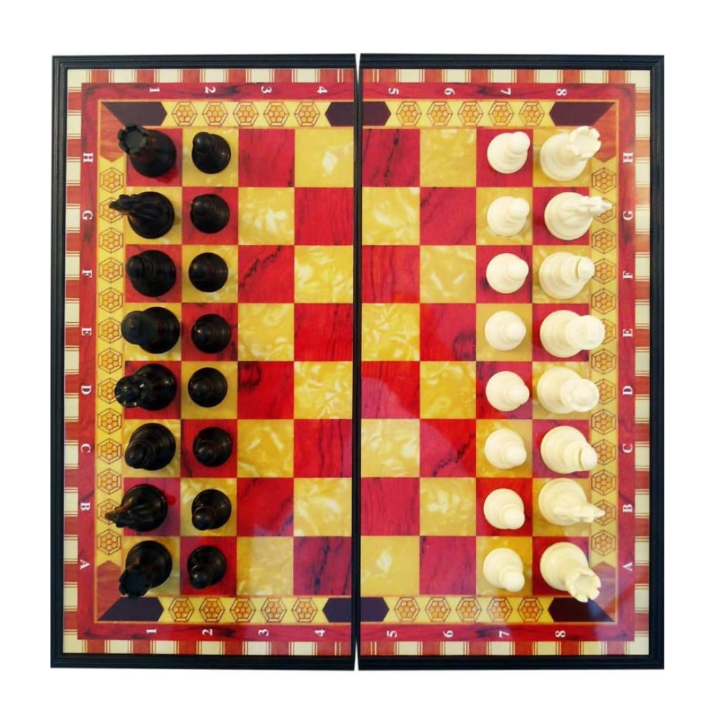 Yasorn Jogo de xadrez dobrável Jogo de tabuleiro de xadrez magnético de  madeira com peça de xadrez artesanal/slots de armazenamento para crianças e  adultos iniciante