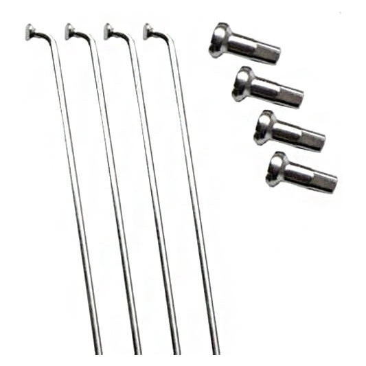 36 Raios 2,5mm x 275 INOX GROSSOS para Bicicleta Completos com Nipples