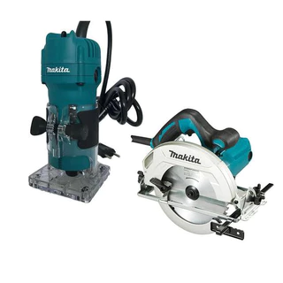 Kit Serra Circular 185mm 1600W HS7010 e Tupia 6mm 530W 3709 Makita
