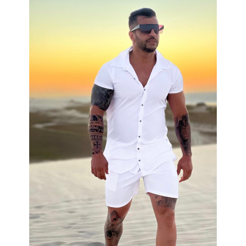 Praia Camisa Ano Novo Masculina Camisa Masculina Roupas Para O