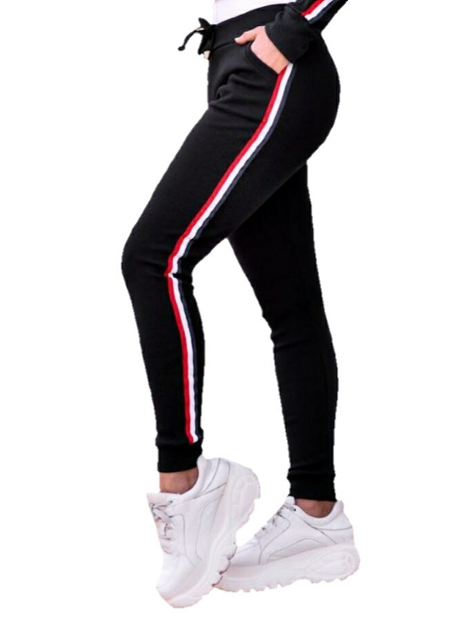 Calça jogger sale com listra feminina