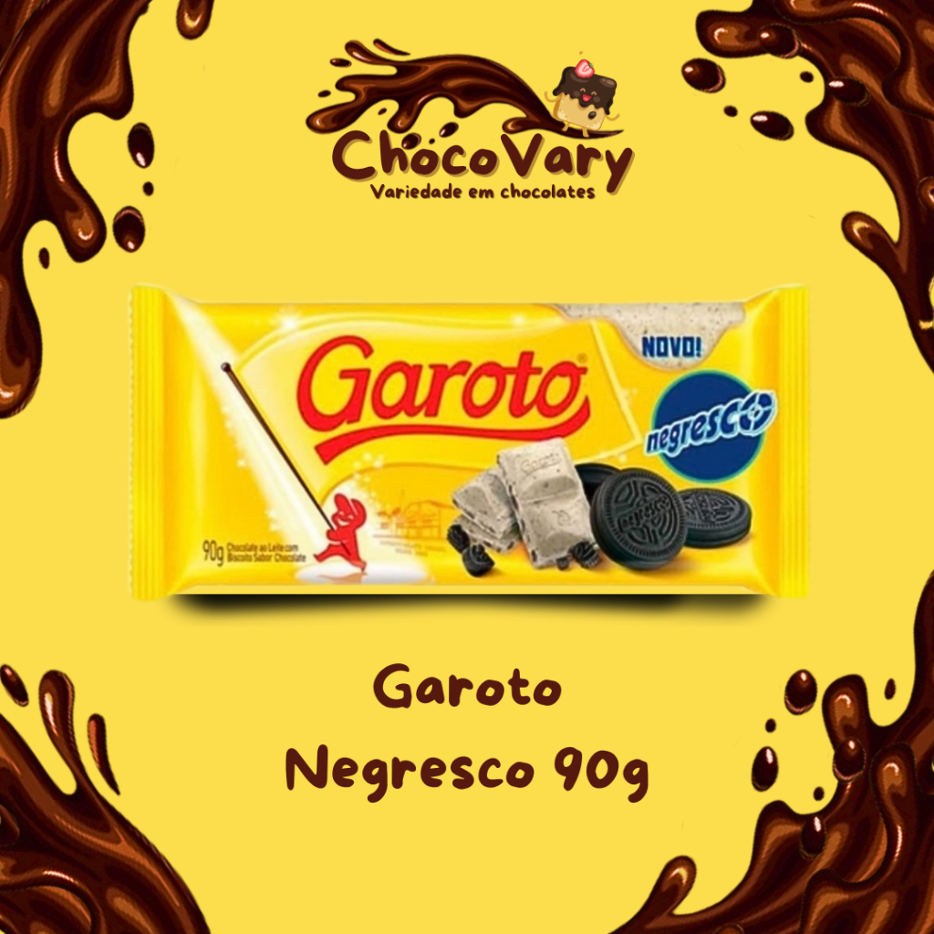 Chocolate Garoto negresco 90g Shopee Brasil