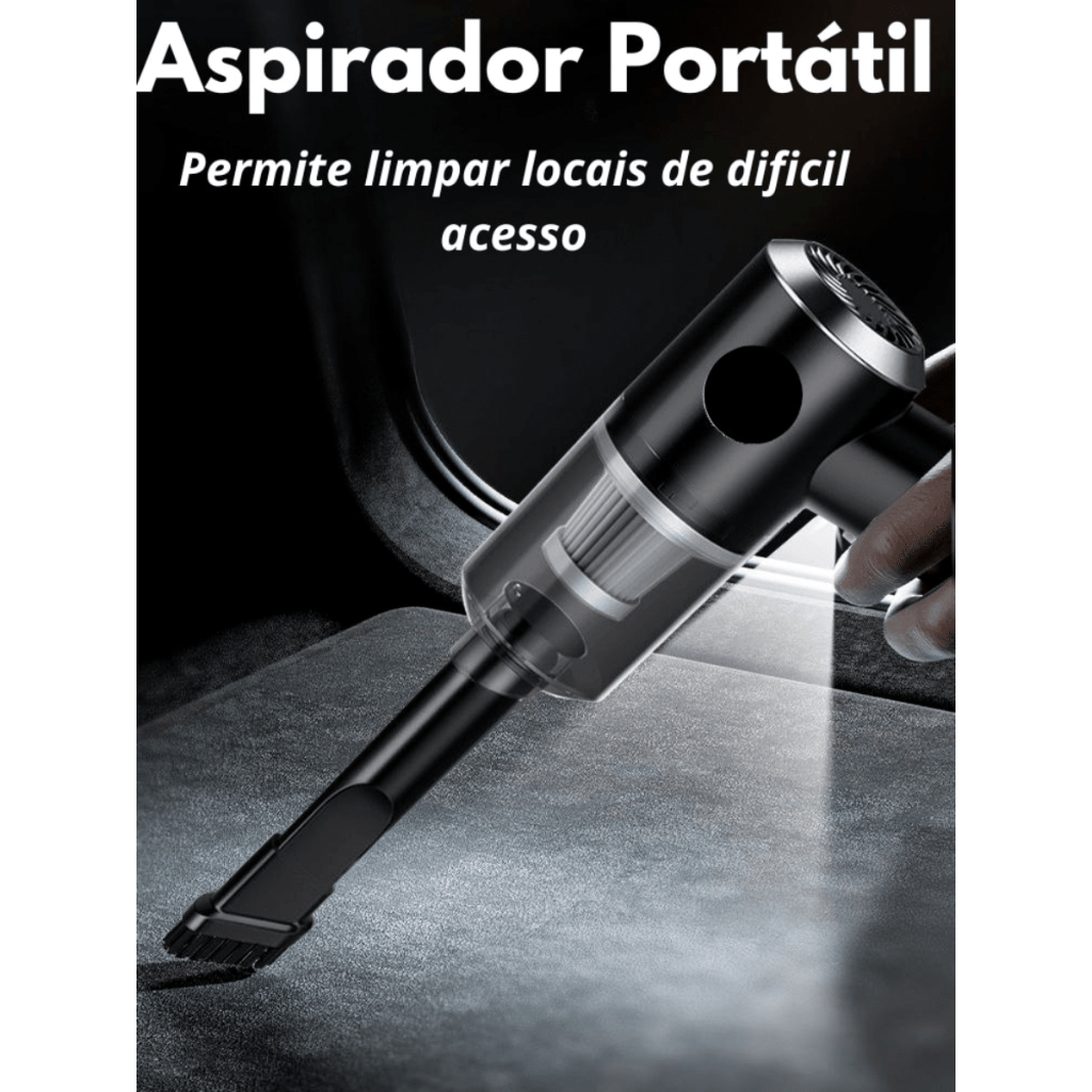 Aspirador de Pó Portátil Recarregavel Potente Limpeza Profissional ...