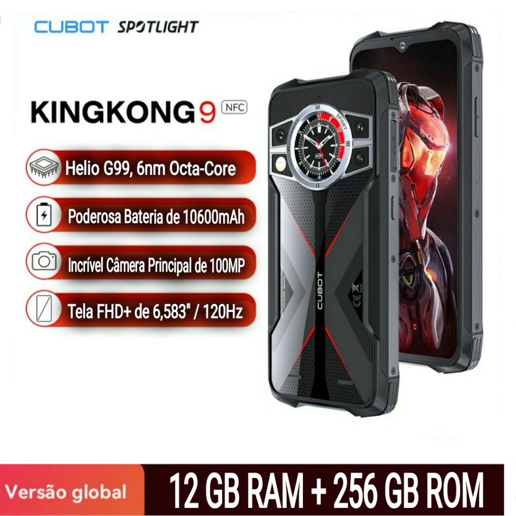 Smartphone Cubot kingkong 9 12gb ram 256gb 10600mAh android 13