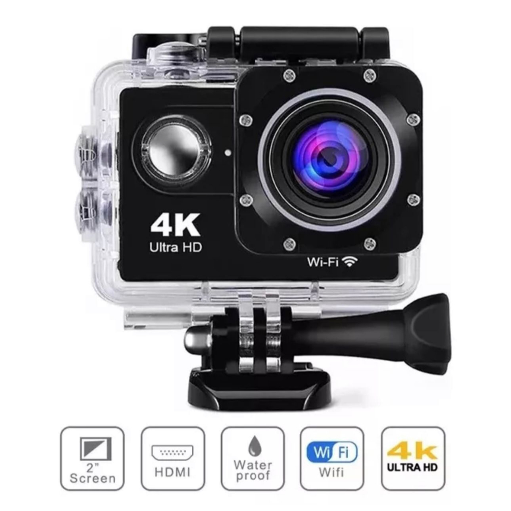Câmera Filmadora Action GO Cam Pro Sports FULL HD 4K Prova D'Água WIFI
