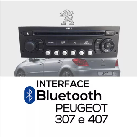 Interface Bluetooth Para Radio Peugeot 307 407 | Shopee Brasil